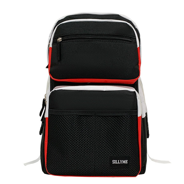 Tekstilni ruksak s logotipom s velikim prednjim džepom za muškarce