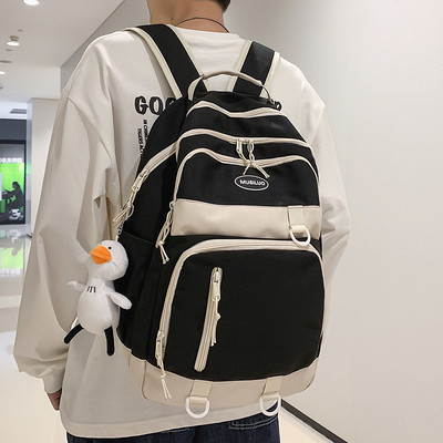 Rucsac textil cu fermoar cu logo pentru bărbați