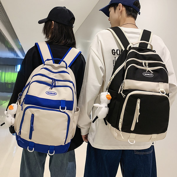 Rucsac textil cu fermoar cu logo pentru bărbați