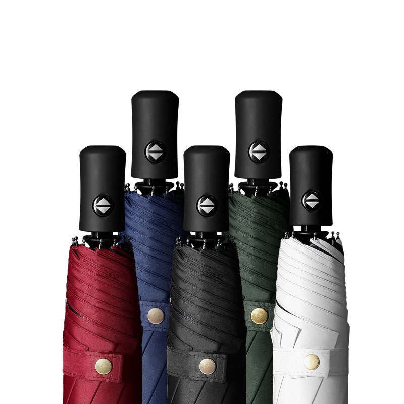 Vetruodolný skladací automatický dáždnik proti dažďu pre ženy, luxusný veľký vetruodolný dáždnik proti dažďu pre mužov, čierny povlak, slnečník