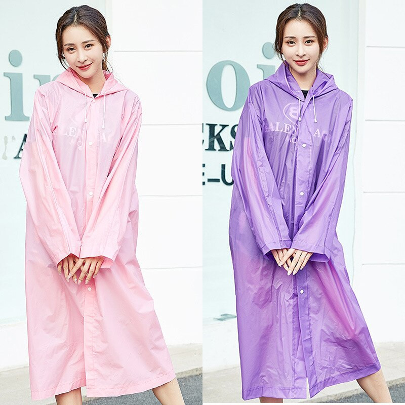 JPZYLFKZL2018 Výpredaj módnych pršiplášťov z EVA materiálu pre ženy/muže, nepriepustný plastový priehľadný pršiplášť v 5 farbách, pončo s priehľadným priedušným materiálom