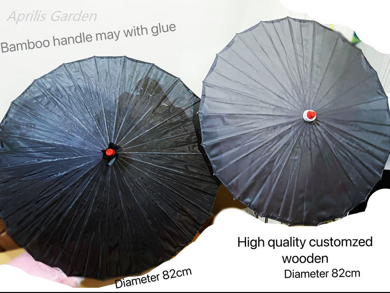 76cm/84cm fekete fehér esernyő tánc esernyő tánc olaj papír esernyő selyem szövet Paraguas napernyő arany kínai Paraplu