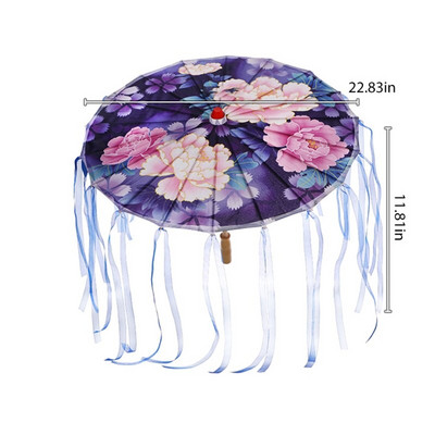 Umbrelă de ploaie pentru femei Umbrelă chinezească fengshui Dans de mătase Umbrelă decorativă japoneză din bambus Umbrelă de hârtie cu ulei umbrelă de soare #0