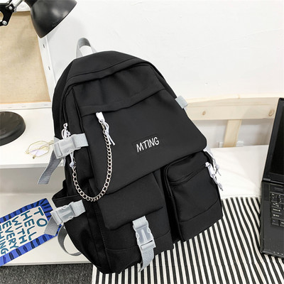 Textilný batoh pre mužov s nápisom a 3D prvkom