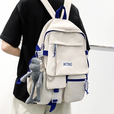 Textilný batoh pre mužov s nápisom a 3D prvkom