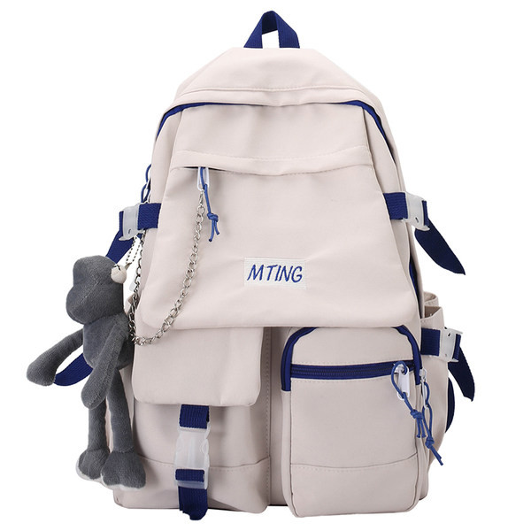 Textilný batoh pre mužov s nápisom a 3D prvkom