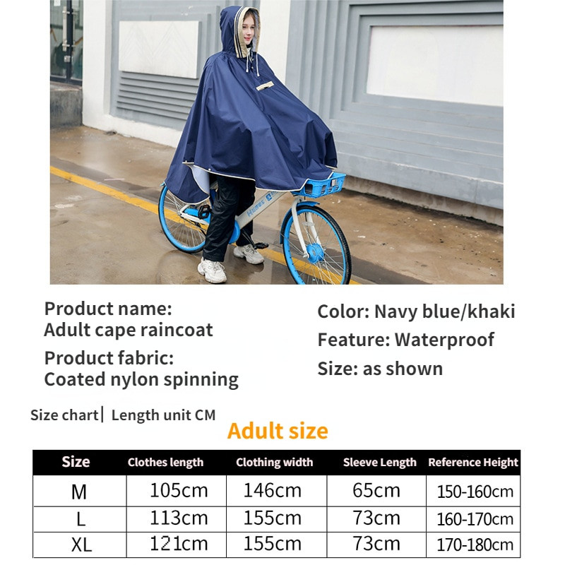 Prenosný detský a dospelý peší cyklistický pršiplášť Vonkajší nepremokavý pončo batoh Turistický pršiplášť