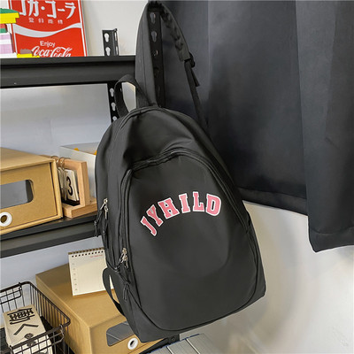 Rucsac casual pentru bărbați cu inscripție și element 3D