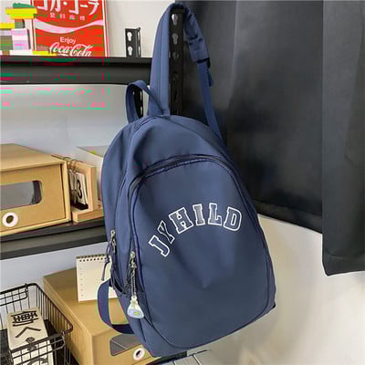 Rucsac casual pentru bărbați cu inscripție și element 3D