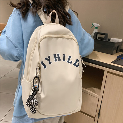 Rucsac casual pentru bărbați cu inscripție și element 3D