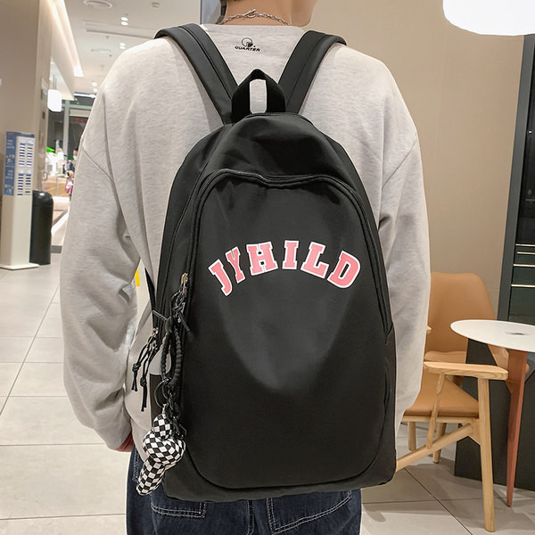 Rucsac casual pentru bărbați cu inscripție și element 3D