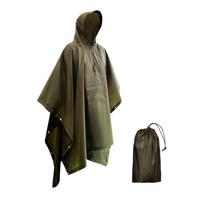Poncho de ploaie Covoraș ușor multifuncțional cu adăpost pentru pelerină de ploaie pentru adulți, unisex, drumeții, alpinism, camping