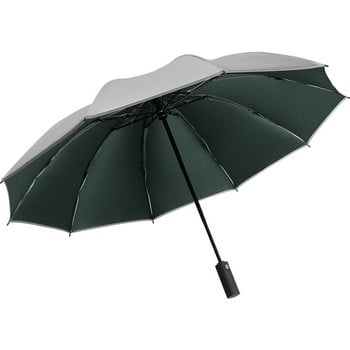 10k чадър женски дъждоустойчив ветроустойчив отразяващ чадър дъжд дамски анти-UV чадъри розови три сгъваеми автоматични чадъра