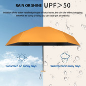 Mini vreckový dáždnik veľkosti telefónu, prenosný skladací dáždnik s UV ochranou, ultraľahký skladací dáždnik, cestovné oblečenie do dažďa, cukríkové farby