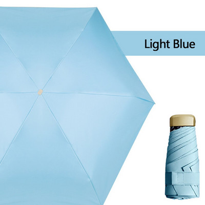 Mini vreckový dáždnik veľkosti telefónu, prenosný skladací dáždnik s UV ochranou, ultraľahký skladací dáždnik, cestovné oblečenie do dažďa, cukríkové farby