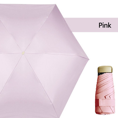 Mini vreckový dáždnik veľkosti telefónu, prenosný skladací dáždnik s UV ochranou, ultraľahký skladací dáždnik, cestovné oblečenie do dažďa, cukríkové farby