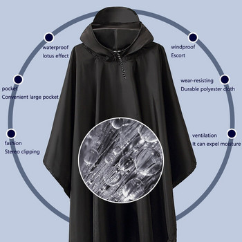 3 σε 1 Επαναχρησιμοποιήσιμα Rainwear Γυναικεία Ανδρικά Αδιάβροχα με κουκούλα Αδιάβροχο Τουρισμός Υπαίθριο Κάμπινγκ Πεζοπορία Ποδηλασία Ψάρεμα Αδιάβροχα ρούχα