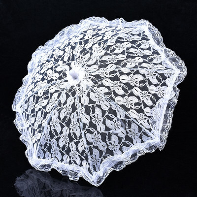 Nėrinių gėlių skėtis vestuvių dekoravimas nuotaka rankų darbo fotografijos reikmenys skėtis skėčiai nuo saulės skėčiai skėčiai nemokamas pristatymas