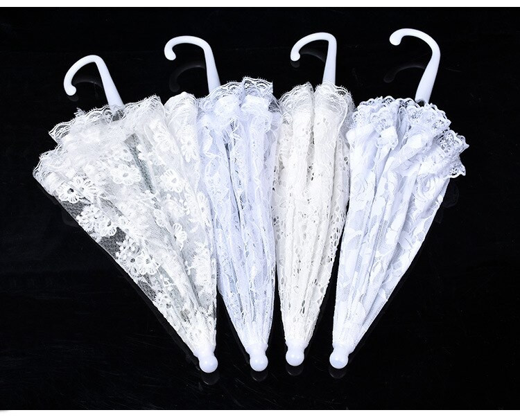 Nėrinių gėlių skėtis vestuvių dekoravimas nuotaka rankų darbo fotografijos reikmenys skėtis skėčiai nuo saulės skėčiai skėčiai nemokamas pristatymas