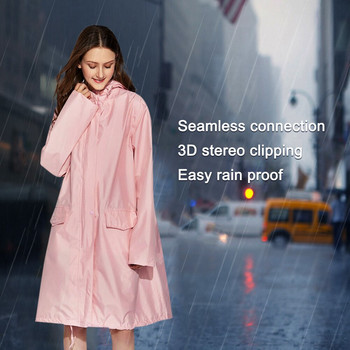 Дъждобран с качулка Дамски дълги дъждобрани Дишащо многократно водоустойчиво дъждобран Пончо за къмпинг на открито Туризъм Дъждо палто с качулка
