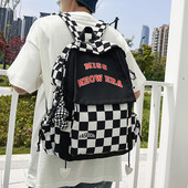 Pánsky ležérny batoh s obrázkami a nápismi