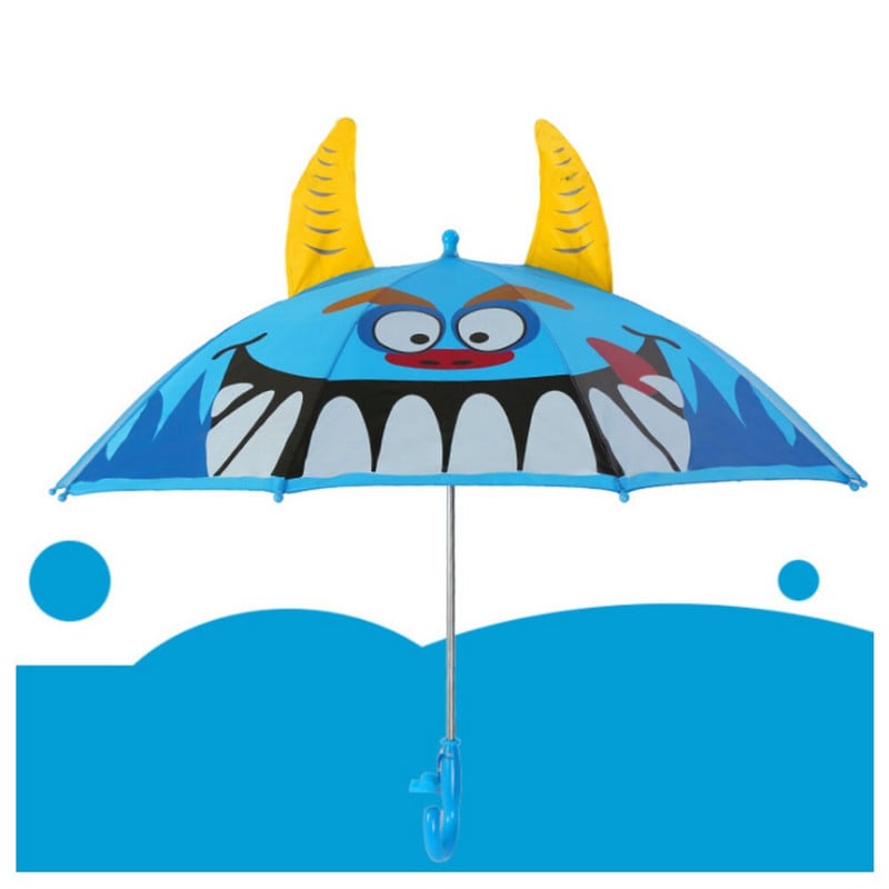 3D detský dáždnik s ušami pre dievčatá a chlapcov, roztomilý kreslený detský dáždnik, kreatívny dlhý dáždnik so zvieratkami, školský darček k narodeninám