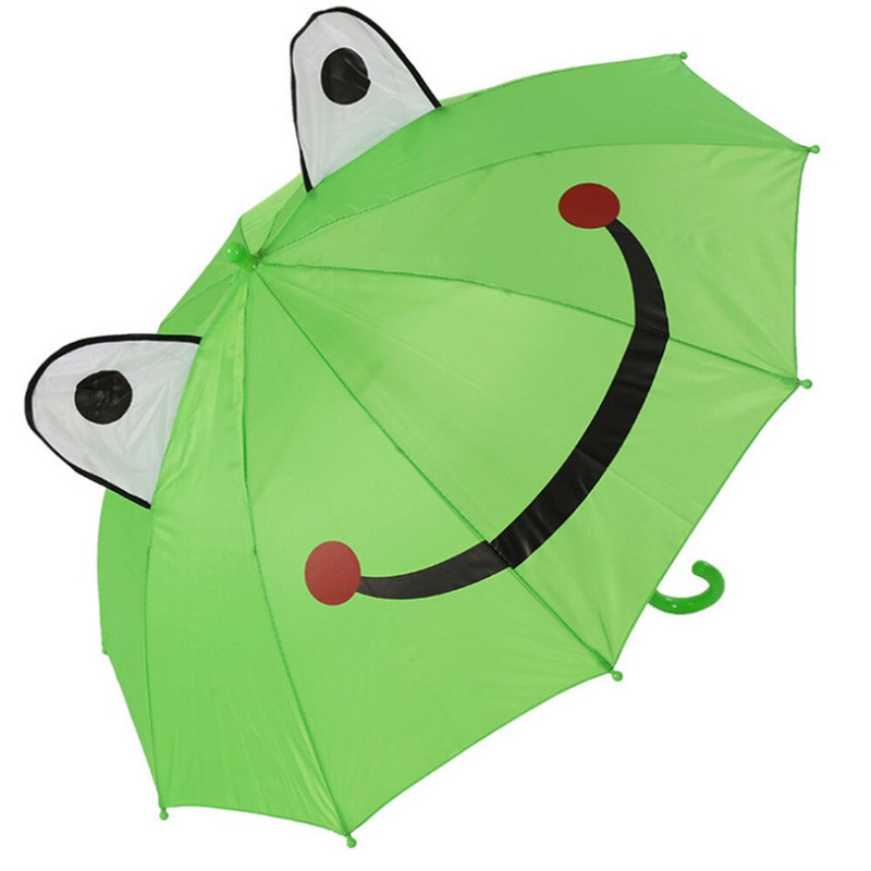 3D detský dáždnik s ušami pre dievčatá a chlapcov, roztomilý kreslený detský dáždnik, kreatívny dlhý dáždnik so zvieratkami, školský darček k narodeninám