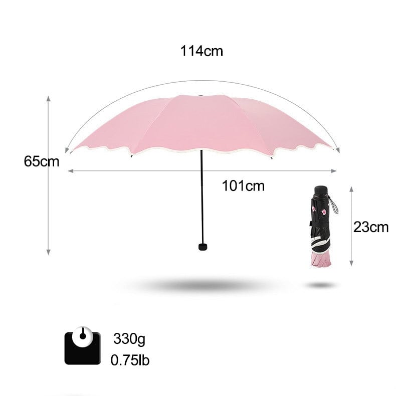 Značkový kvetinový dáždnik pre ženy, skladací módny dievčenský slnečník, prenosný, silný dážď, dámsky slnečník, UV číry slnečník, svetlo