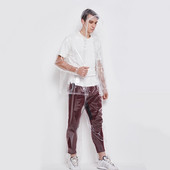 MEHONESTLY Módna kvalitná priehľadná nepremokavá plastová pláštenka pre dospelých, dámska pánska outdoorová bunda s nohavicami, 3 veľkosti