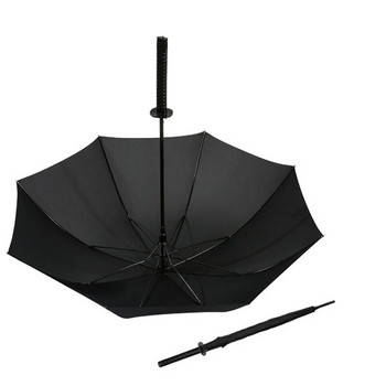 Креативен дълга дръжка, голям ветроустойчив чадър със самурайски меч, японски нинджа, подобен на слънчев дъжд, прави чадъри, автоматично отворени