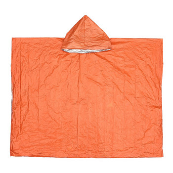 Алуминиево фолио Авариен дъждобран Пончо PE Удебелено отразяващо дълго одеяло Велосипеден дъждобран Оборудване за оцеляване