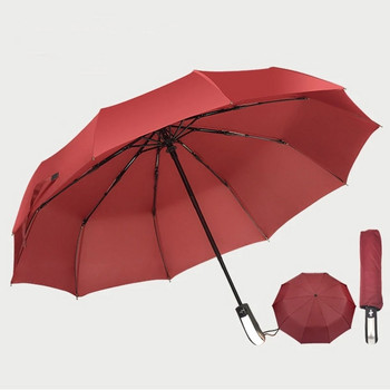 Ανθεκτική στον άνεμο πτυσσόμενη αυτόματη ομπρέλα Rain Γυναικεία Auto Luxury Μεγάλες αντιανεμικές ομπρέλες βροχής για άνδρες Μαύρη επίστρωση ομπρέλα