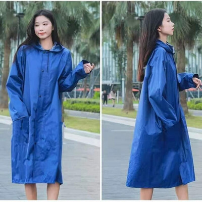 Átlátszó vastag esőkabát, divatos felnőtt vízálló, hosszú esőkabát, kapucnis felnőtteknek szabadtéri túrázáshoz, horgászathoz mászótakaró