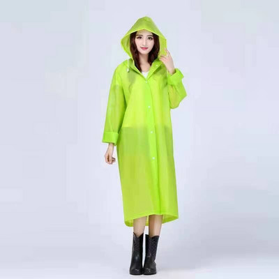 Átlátszó vastag esőkabát, divatos felnőtt vízálló, hosszú esőkabát, kapucnis felnőtteknek szabadtéri túrázáshoz, horgászathoz mászótakaró