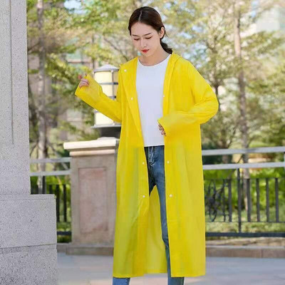 Átlátszó vastag esőkabát, divatos felnőtt vízálló, hosszú esőkabát, kapucnis felnőtteknek szabadtéri túrázáshoz, horgászathoz mászótakaró