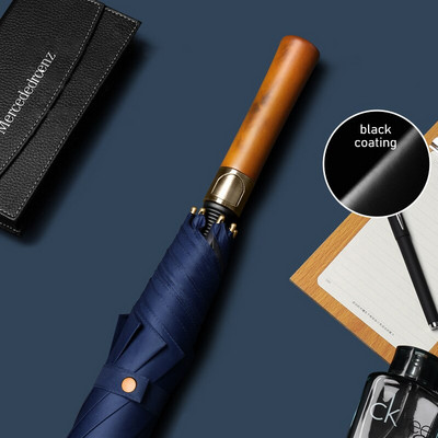 122 cm veľký priehľadný dlhý dáždnik s drevenou rukoväťou, vetruodolný pre mužov, golfový dáždnik, dáždnik do dažďa, slnečný dáždnik s UV žiarením, vonkajší slnečník