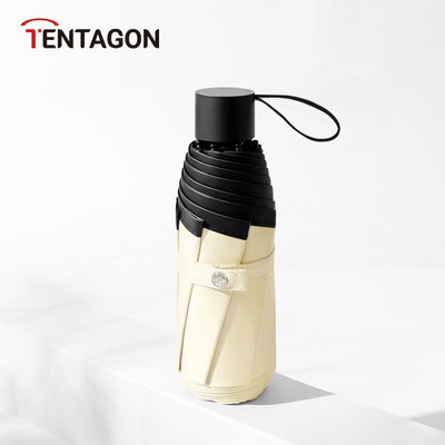 Umbrelă de buzunar UV Mini 5 Umbrelă de soare pliabilă pentru ploaie și soare 8 coaste Umbrelă de plajă în miniatură portabilă Umbrele colorate Livrare gratuită