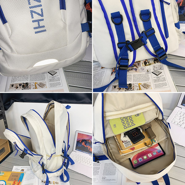 Hálós férfi hátizsák felirattal