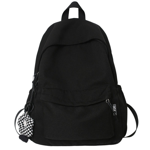 Jednofarebný textilný batoh pre mužov s predným vreckom