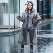 Átlátszó női esőkabát Divat hosszú szabadtéri sport kiegészítők túrázás esőkabát Vízálló fényvisszaverő csíkok Cape Pluie