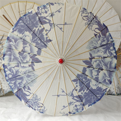 Ar rokām darināts eļļas papīra lietussargs, ūdensnecaurlaidīgs klasisko seno deju lietussargs, kas piemērots ķīniešu stilam Hanfu pušķa Cheongsam fotoattēlam