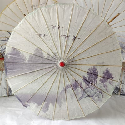 Ručne vyrobený dáždnik z olejového papiera, vodotesný, klasický staroveký tanečný dáždnik vhodný pre čínsky štýl Hanfu, strapce Cheongsam, fotorekvizita