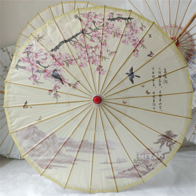 Ručne vyrobený dáždnik z olejového papiera, vodotesný, klasický staroveký tanečný dáždnik vhodný pre čínsky štýl Hanfu, strapce Cheongsam, fotorekvizita