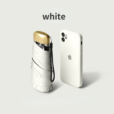 Lietussargs lietus pārnēsājams salokāms mazs vēja necaurlaidīgs lietussargs UV mini kabatas saulessargs saulessargs universāls pret UV