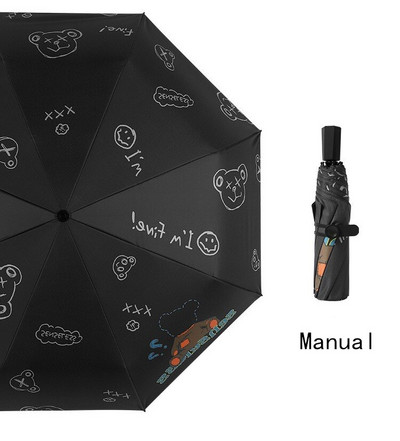 Kreatívny dizajn dáždnika s krásnym medveďom, kreslený detský dáždnik, prenosný skladací slnečník, darčekový dáždnik pre študentov a dospelých