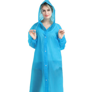 Модни жени Мъже Възрастни EVA Environment Прозрачен дъждобран с качулка за дъждобран Домашно външно облекло за дъжд Водоустойчиво пончо
