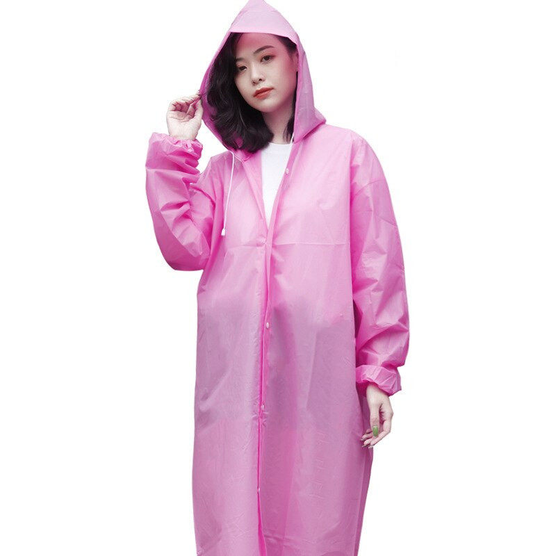 Móda pre ženy, mužov, dospelých, EVA, priehľadný pršiplášť s kapucňou, domáci pršiplášť, vonkajšie pršiplášť, nepremokavý pončo