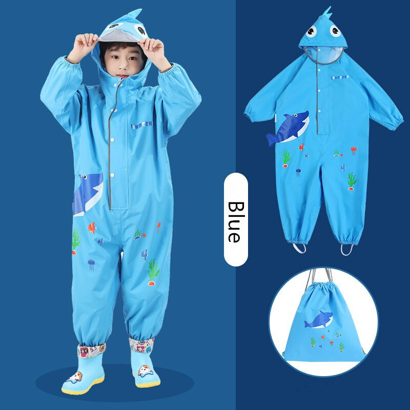 70-120CM Impermeabil Impermeabil pentru copii Copii Copii Capac de ploaie Poncho Băieți Fete Costum de joc Siamez