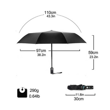 Fashion Automatic Umbrella For Women Απαλή 3πτυχη Anti-Uv Αντιανεμική πλήρως αυτόματη βροχή Υψηλής ποιότητας γυναικείες ομπρέλες