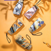 Ljetni mini automatski anti-UV kišobran za žene Poklon Sklopivi mali suncobran za djevojke Vodootporni prijenosni putni kišobrani Ženski